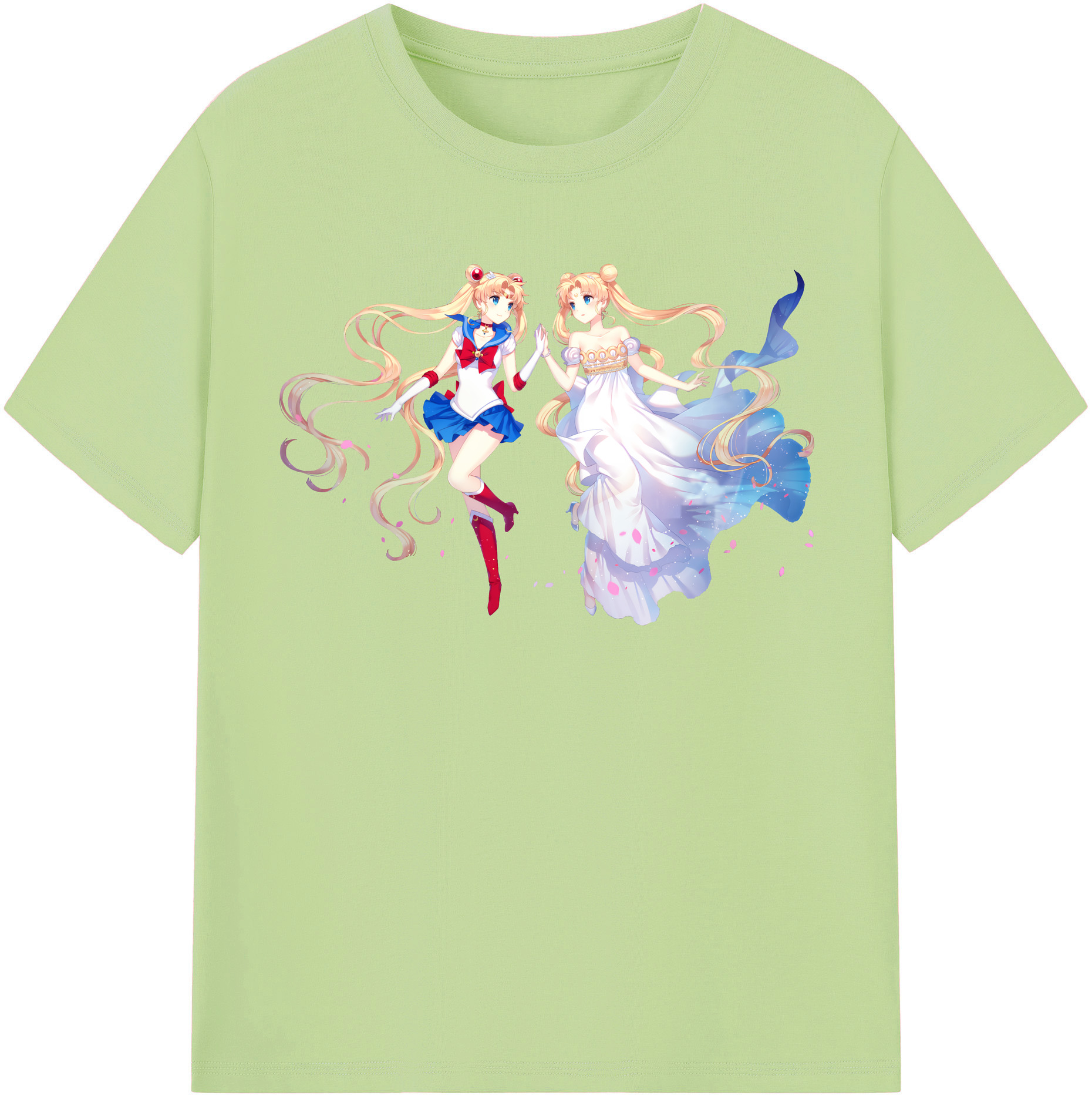 （画像用） 美少女戦士セーラームーン 月野 うさぎ つきの うさぎ Sailor Moon Tsukino Usagi 綿100％半袖Tシャツ（フロントプリント）